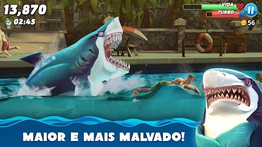 Hungry Shark Worldcapturas de tela 6