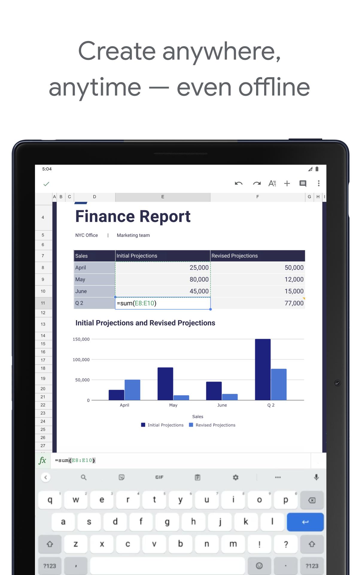 Google Sheets capturas de tela 8