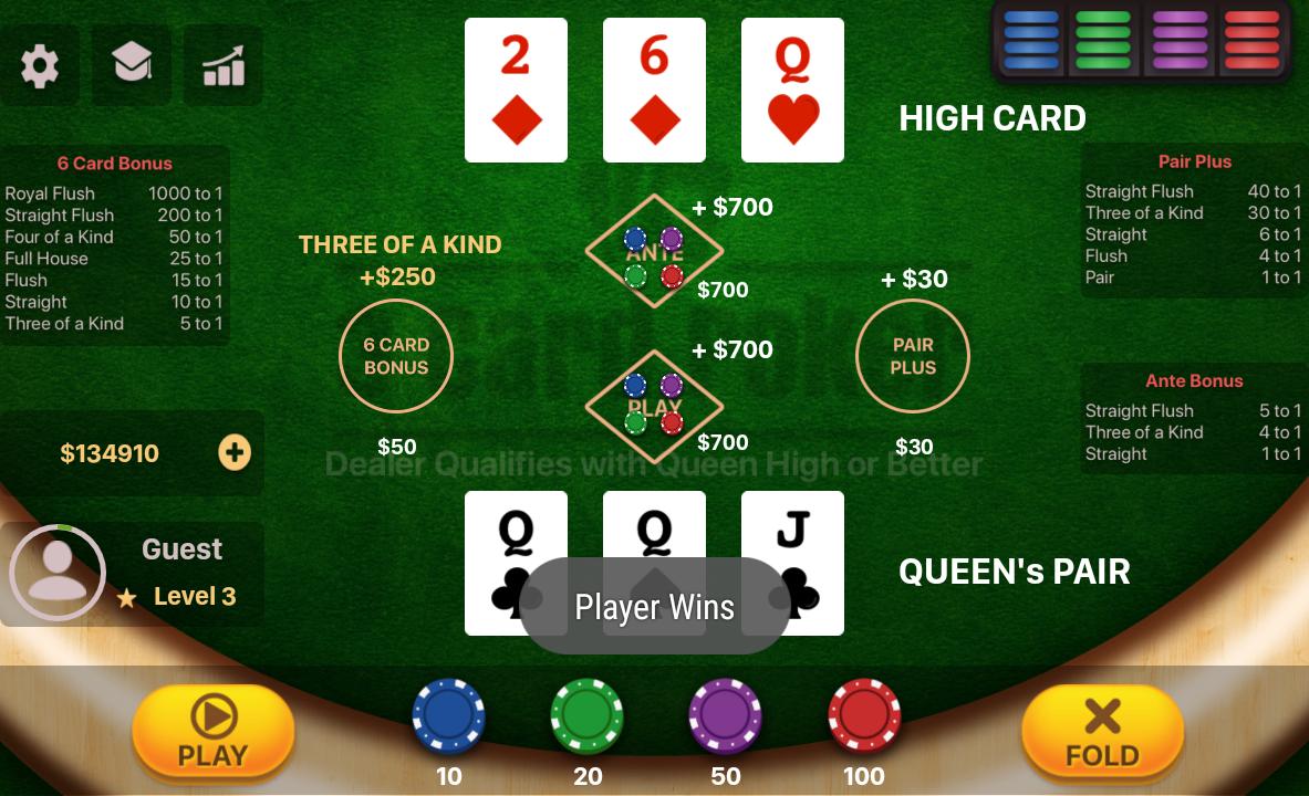 Three Card Poker capturas de tela 4