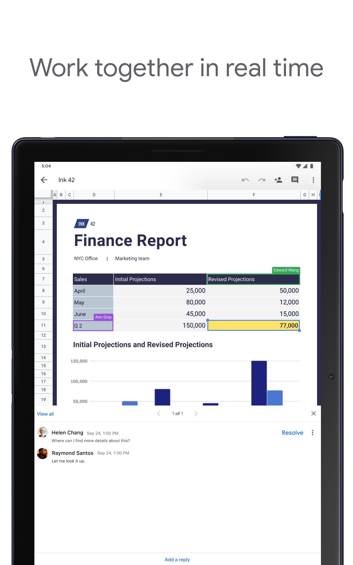 Google Sheets capturas de tela 6