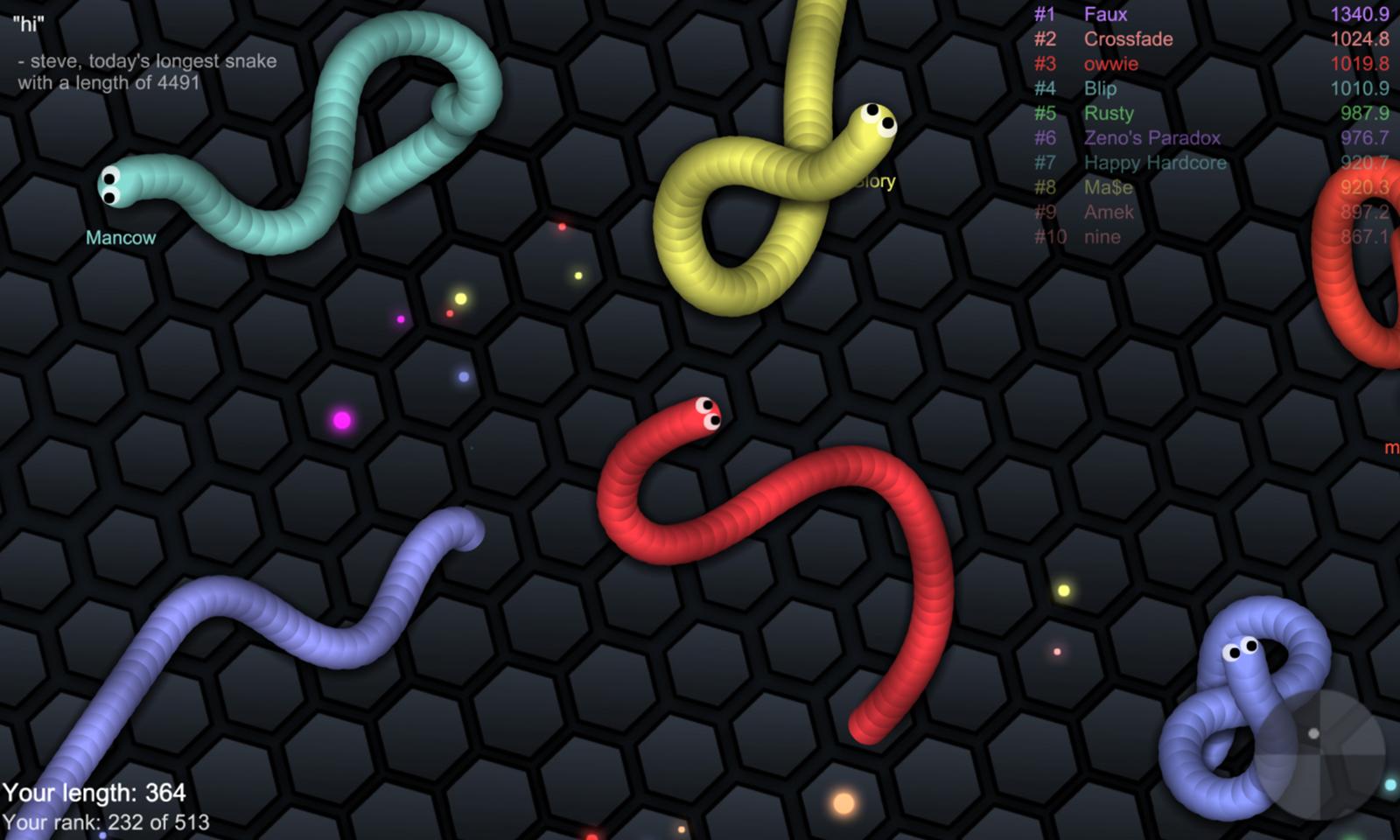 slither.io capturas de tela 3