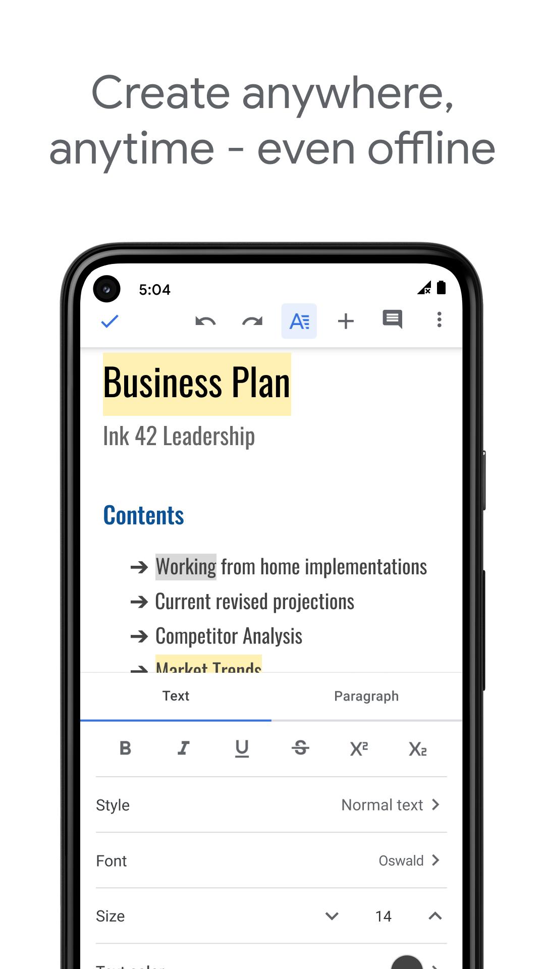 Google Docs screenshots 3