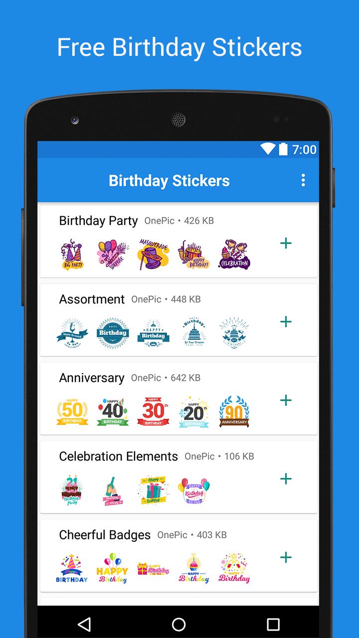 Birthday Stickers screenshots 1