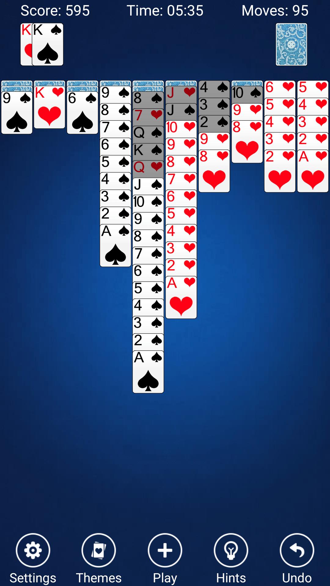 Spider Solitaire capturas de tela 4