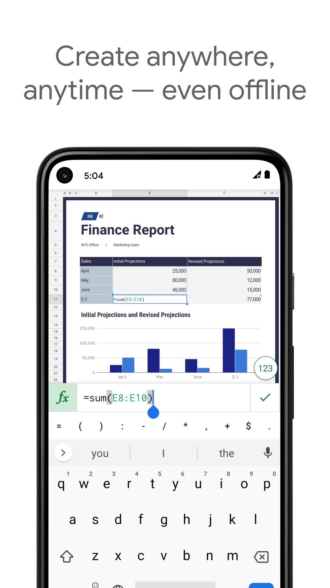 Google Sheets capturas de tela 3