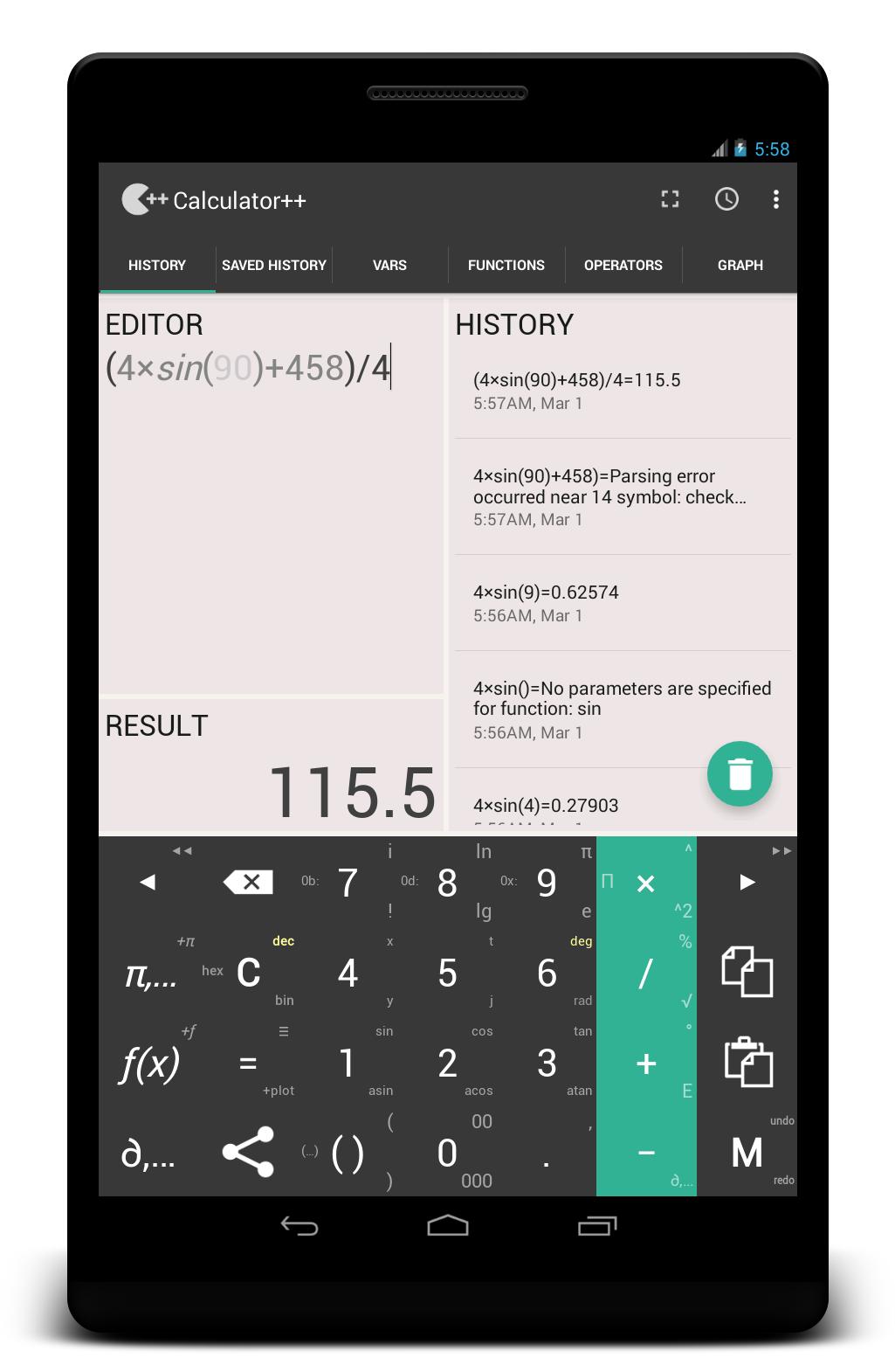 Calculator ++capturas de tela 7