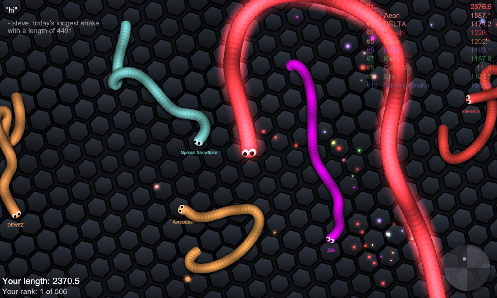 slither.io capturas de tela 6