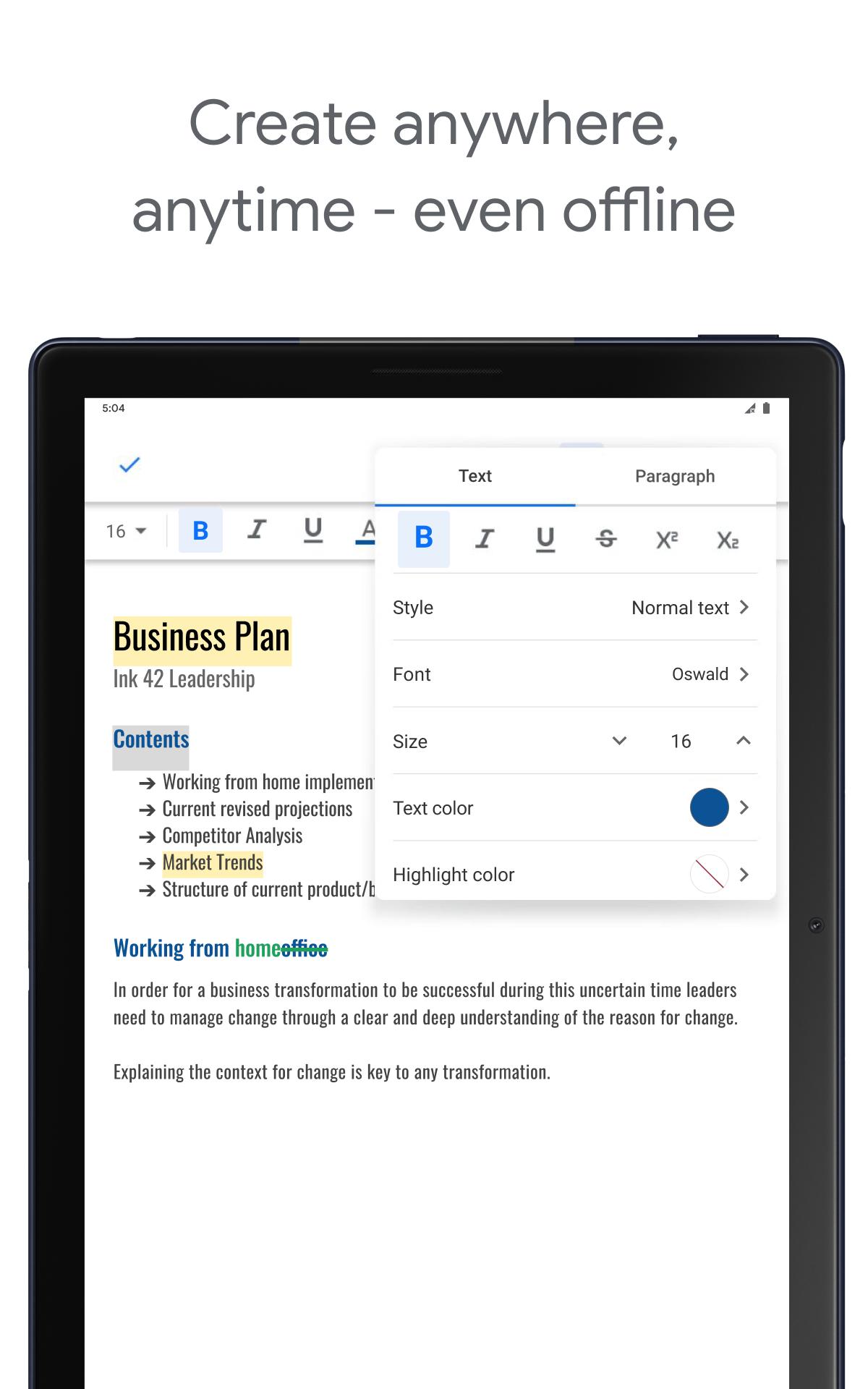 Google Docs screenshots 6